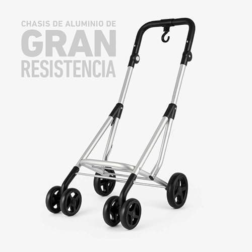 Detalle de Jata HCAR2502 carro de la compra plegable de 4 ruedas con bolsa térmica (40 L)