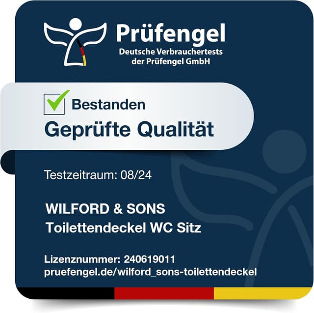 Thumbnail 6 de Wilford & Sons PREMIUM D-Form Toilettendeckel (WC-Sitz) mit Absenkautomatik, abnehmbar – weiß, Duroplast