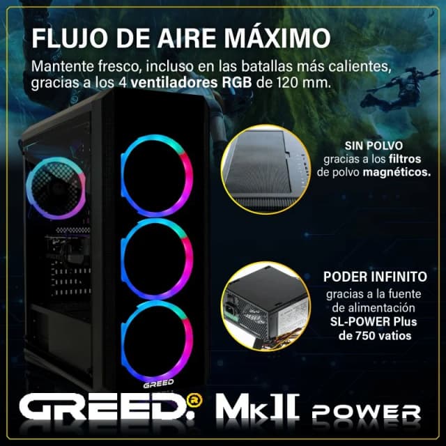 Thumbnail 3 de GREED MK2 Power ordenador 32GB 1TB SSD RTX 5060 Ti