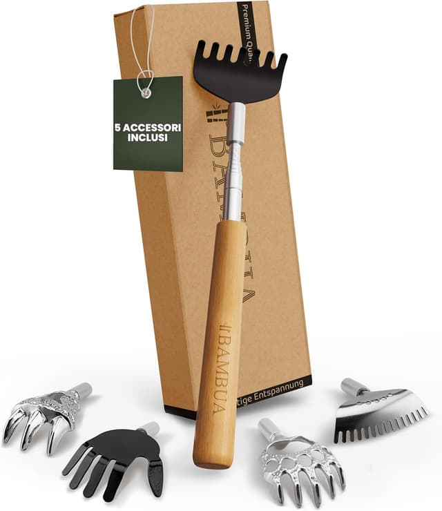Imagen de BAMBUA Manina Grattaschiena 5 accessori 🪵 en OfertitasTOP