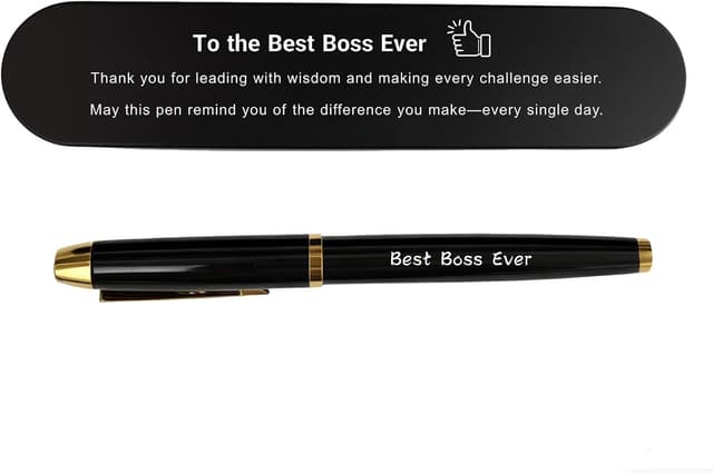 Detalle 2 de Iyaone Boss Gift Pen “Best Boss Ever” – thank you leadership corporate gift set