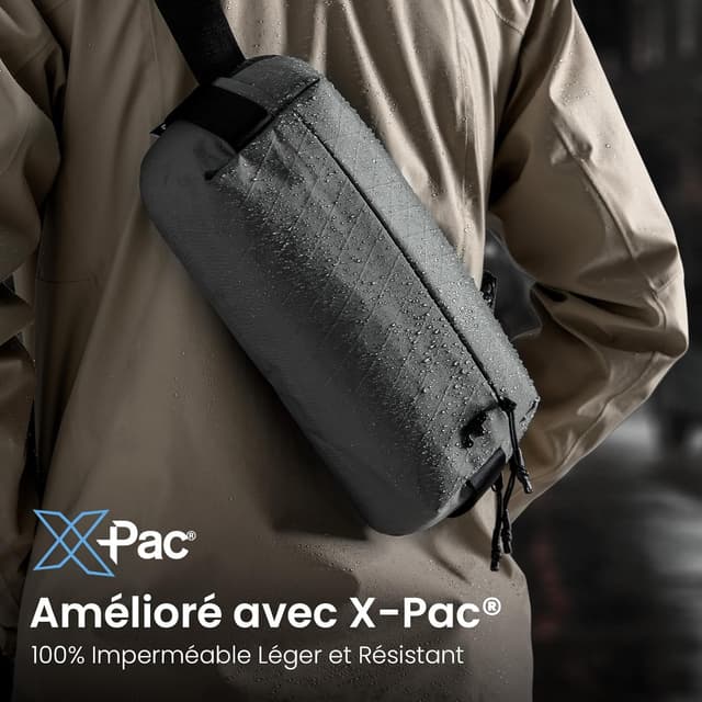 Detalle de tomtoc X-Pac Sling Bag 3L léger et étanche