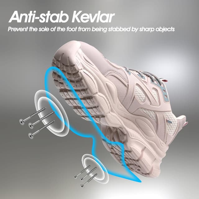 Detalle de Gugifcto scarpe antinfortunistiche da donna con punta in acciaio antiscivolo traspiranti (EU 36-42)