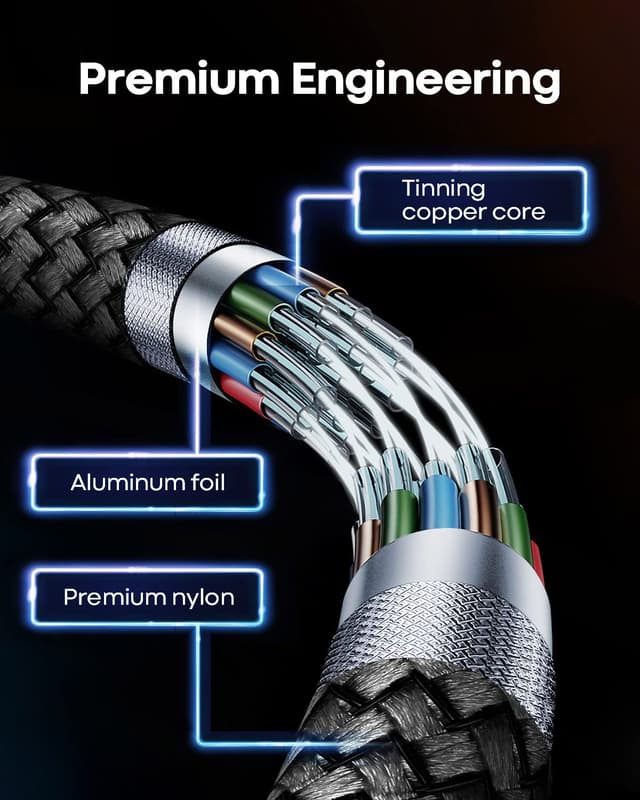 Detalle 2 de eyjiew USB-C Kabel (1 m, 3er-Set) – USB-A auf USB-C Schnellladekabel bis 3 A