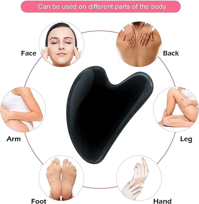 Thumbnail 4 de Gua Sha Stein Herzform Hautmassage