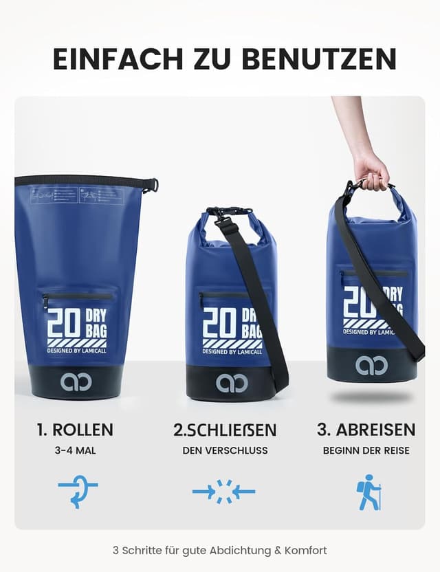 Detalle 2 de Lamicall Drybag wasserfeste Tasche 40L