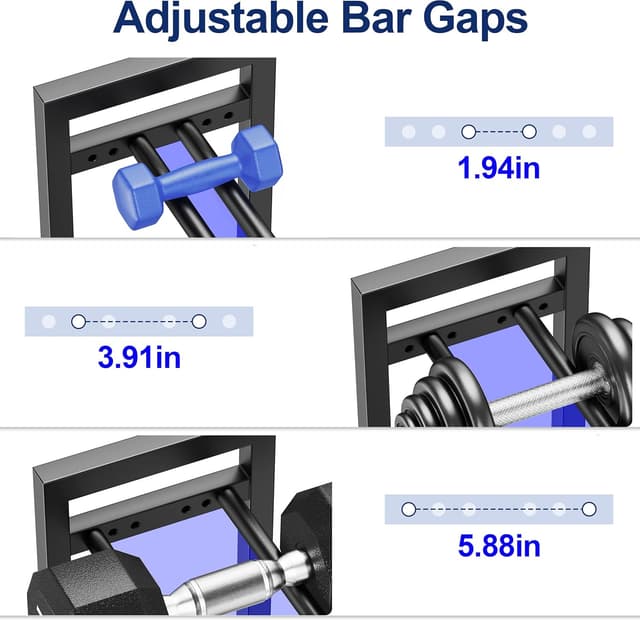 Detalle de Josmimic dumbbell rack 3 tier 100 kg