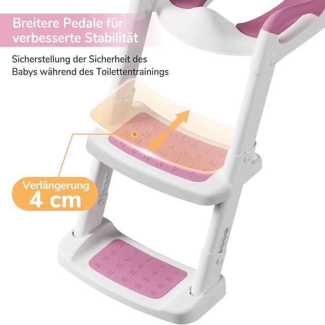 Thumbnail 3 de DEANIC Toilettensitz Kinder mit Leiter Rosa