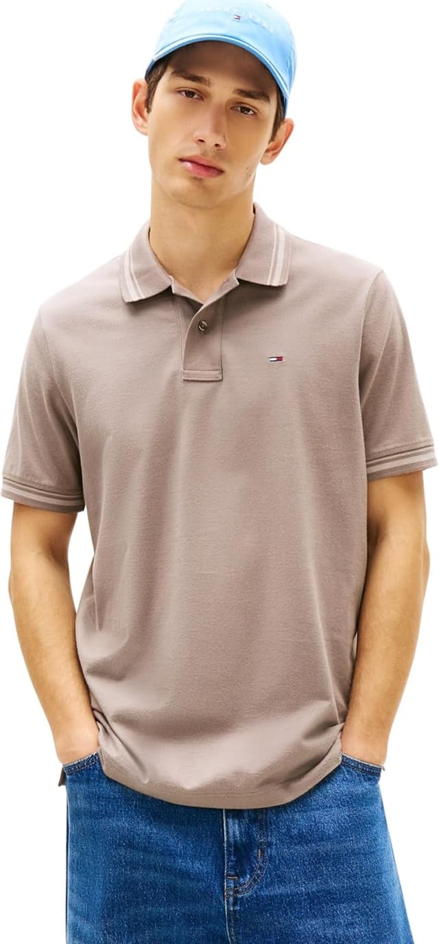 Detalle de Tommy Jeans Tjm Reg Tipped Polo Ext DM0DM22700 uomo (confezione da 1)