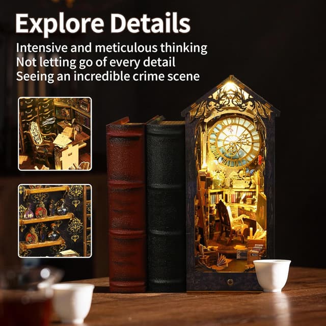 Thumbnail 3 de DIY Book Nook Kit Book Scaffale con LED