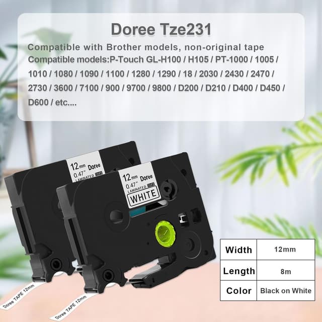 Detalle 2 de Doree TZe-231 nastri 12 mm per etichette