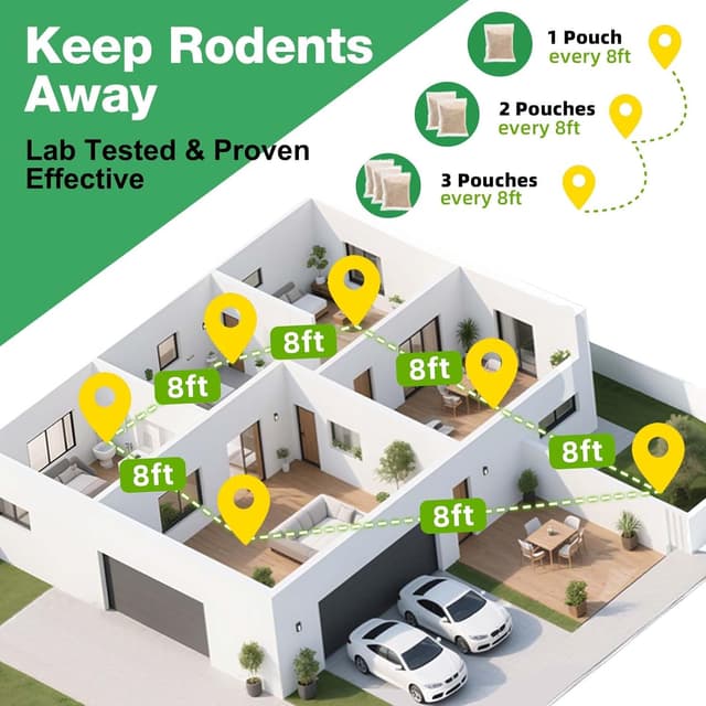 Thumbnail 6 de PIXIEPEL Mouse Repellent Pouches 10 pack 🐭