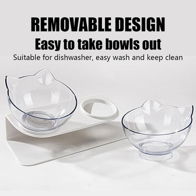 Thumbnail 6 de Raised Cat Bowl with Stand 15° Tilt