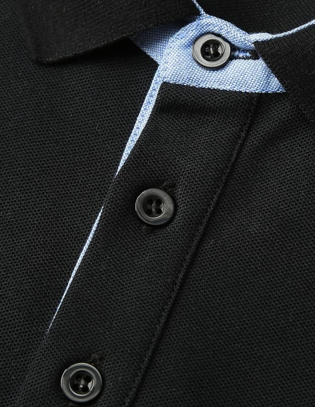 Thumbnail 3 de LIUPMWE Herren-Poloshirt aus Baumwolle mit Kontrastdesign für Sommer & Sport