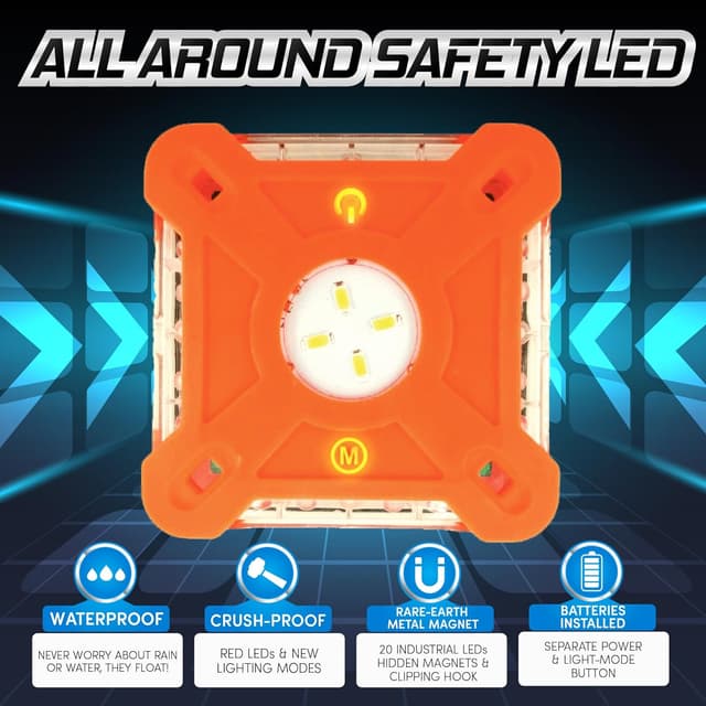 Detalle de MARCALA Emergency LED Road Flares 3-Pack