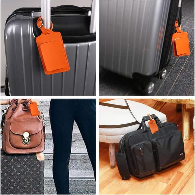 Thumbnail 4 de flintronic Étiquettes de Bagage 2PCS Orange