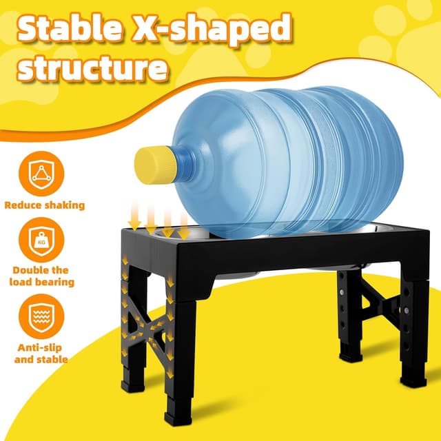 Detalle 2 de Ciotole per cani Rialzate regolabili con 2 ciotole in acciaio inox (1200 ml) e 1 anti-ingozzo (800 ml) + base antiscivolo