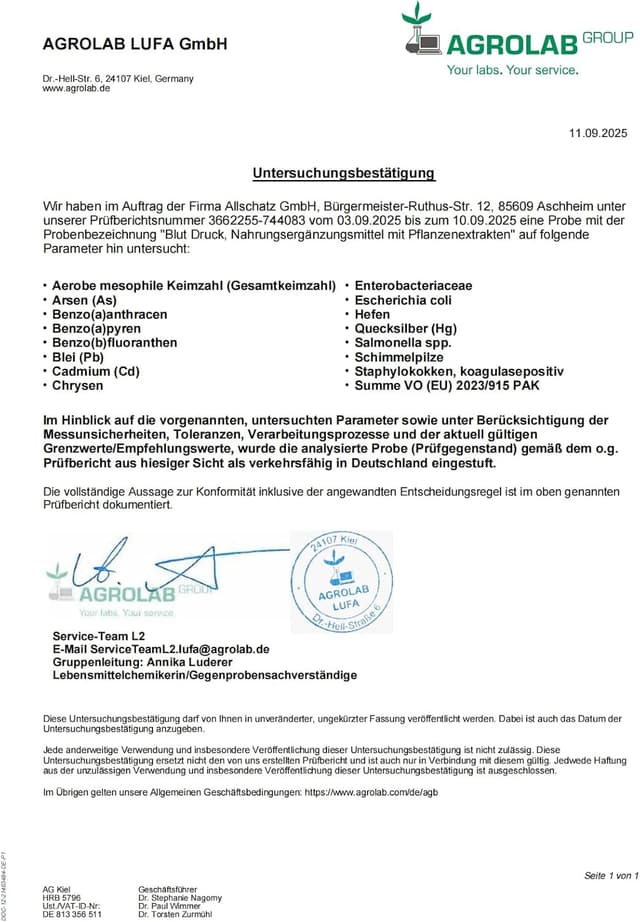 Thumbnail 5 de 10 in1 Formel Blutdruck Komplex 120 Kapseln