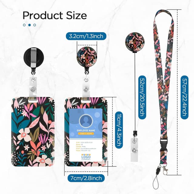 Thumbnail 2 de Cozary Porta Badge Floreale da Collo