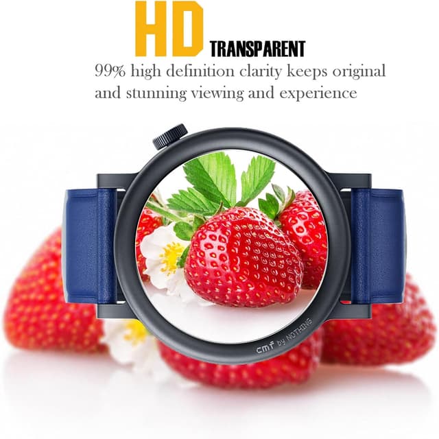 Detalle 2 de WFTE 4-Pack Tempered Glass Screen Protectors for Nothing CMF Watch Pro 2