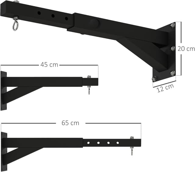 Thumbnail 6 de SPORTNOW Support mural sac de boxe 60kg