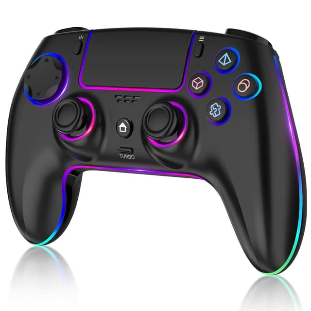 Detalle de MYSTILUCK Wireless Pro Controller für PS5/PC/Mac/iOS/Android/Steam Deck – RGB, Hall Effect & 1500-mAh-Akku