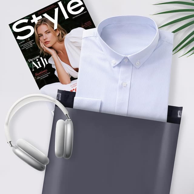 Detalle de Switory Parcel Bags Mailing 12x16 Inch Self-Seal Waterproof Postal Bags (Grey) – 50 Pack