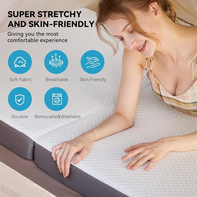 Thumbnail 2 de Autsel Foldable Folding Mattress Single Tri-fold Memory Foam
