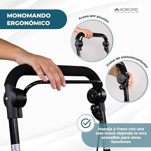 Thumbnail 7 de Mobiclinic® Andador Plegable con Cesta y Ruedas 360°🛒