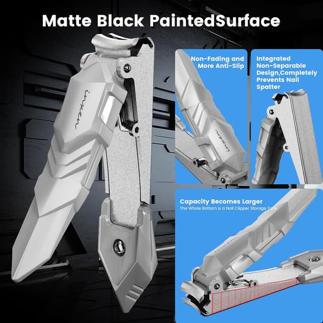 Detalle 2 de INXEN Nagelknipser aus mattiertem Edelstahl