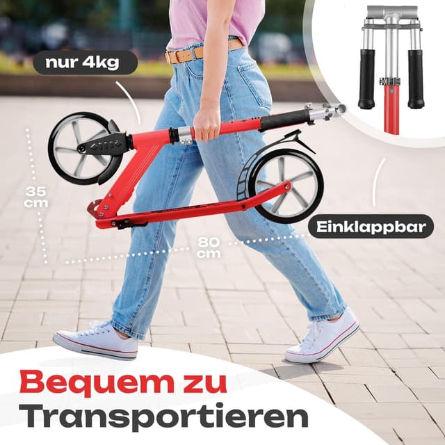 Detalle de Rollkönig Kinder-Scooter ab 5 Jahren mit 100 kg