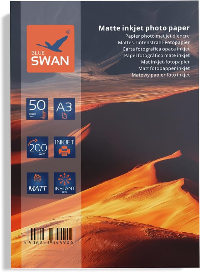 Detalle de BLUE SWAN Carta Fotografica Opaca A3 200 g/m² – asciugatura rapida, bassa riflettività, 50 fogli