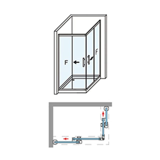 Thumbnail 2 de Ibermampara Estambul-6 mampara de ducha angular