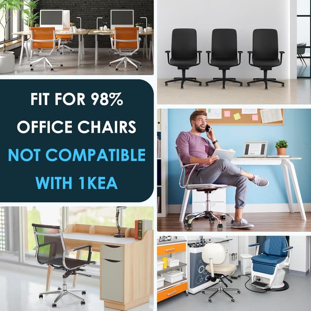 Thumbnail 5 de WEWILL Bürostuhl Rollen 11x22 mm 5er Set