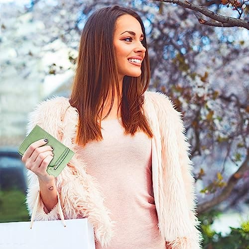 Thumbnail 4 de Lakpopya portefeuille femme PU, porte-monnaie vert ⚖