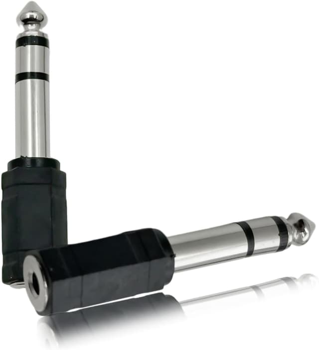 Detalle de SPTSSWET 6.35mm to 3.5mm Audio Stereo Adapter (1/4 to 1/8) – 2 Pack