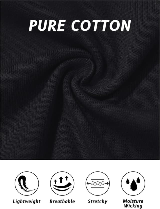 Detalle de TACVASEN Women’s long sleeve cotton T-shirt – quick-dry crew neck breathable top