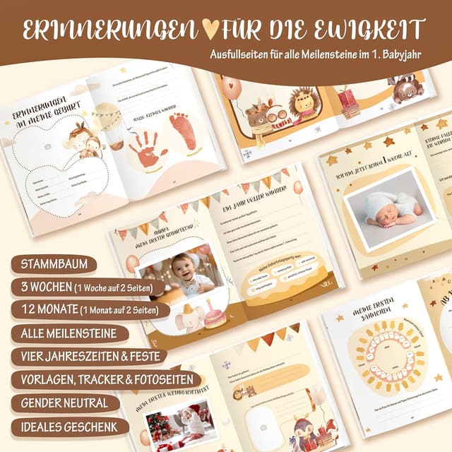 Detalle de Mein erstes Jahr Babyalbum Babyalbum 88 Seiten