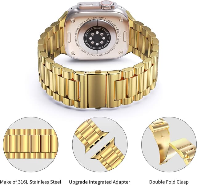 Detalle de ARTCHE Apple Watch strap stainless steel band