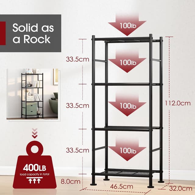 Thumbnail 2 de Sakugi Storage Shelves 4-Tier Metal Unit