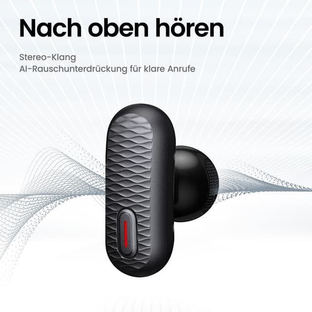 Detalle de Amazfit Up Bluetooth-Kopfhörer (Open-Ear) mit Touch-Steuerung, IPX4, KI-Rauschunterdrückung
