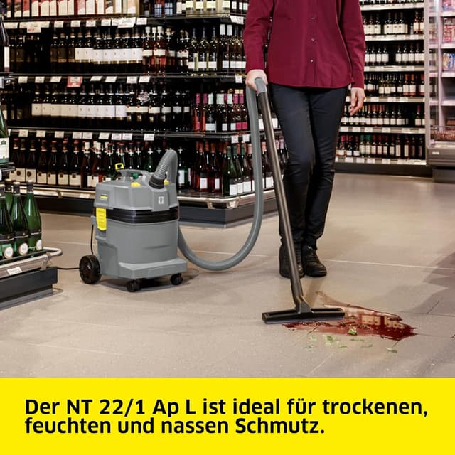 Detalle de Kärcher Nass-/Trockensauger NT 22/1 Ap L – 22-Liter-Kunststoffbehälter, max. 1.300 W, Staubklasse L