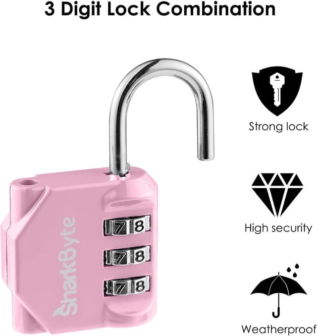 Detalle 2 de SharkByte Small luggage locks 3 dial