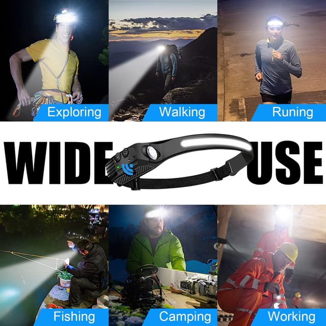 Thumbnail 6 de Hyted Linterna Frontal LED recargable 230°