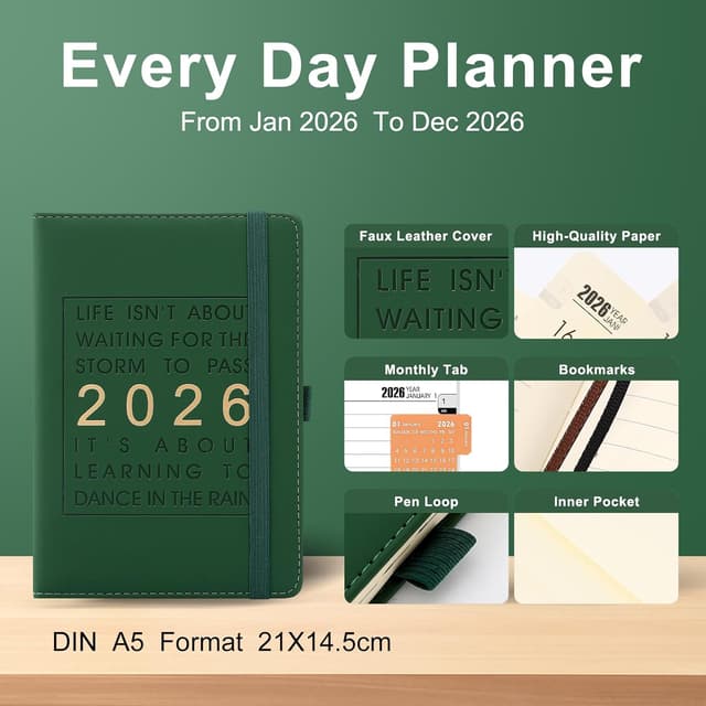 Thumbnail 2 de Tagesplaner 2026 – Akademisches Tagebuch