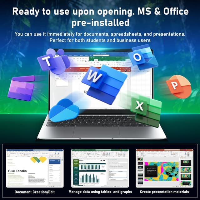 Thumbnail 5 de Brhona 15,6 pouces Ordinateur Portable Win11 Pro