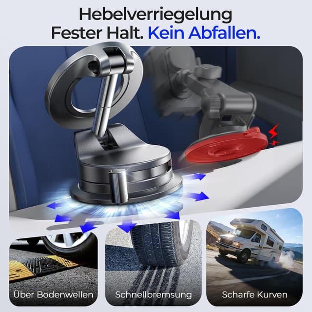 Detalle 2 de LISEN Vakuum Magnet‑Autohalterung für iPhone