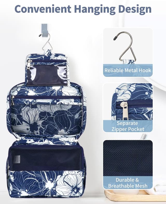 Thumbnail 3 de Travel Hanging Toiletry Wash Bag Waterproof