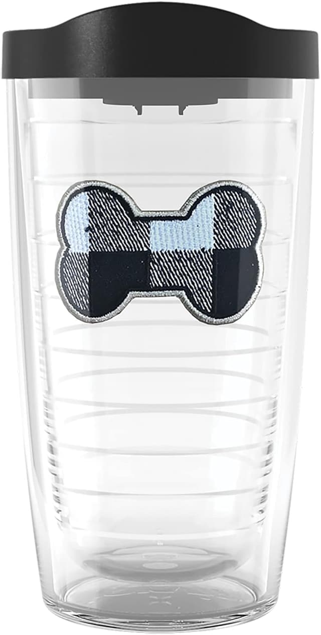 Detalle de Tervis Plaid Bone Double-Walled Insulated Tumbler Travel Cup (16oz) — Made in USA