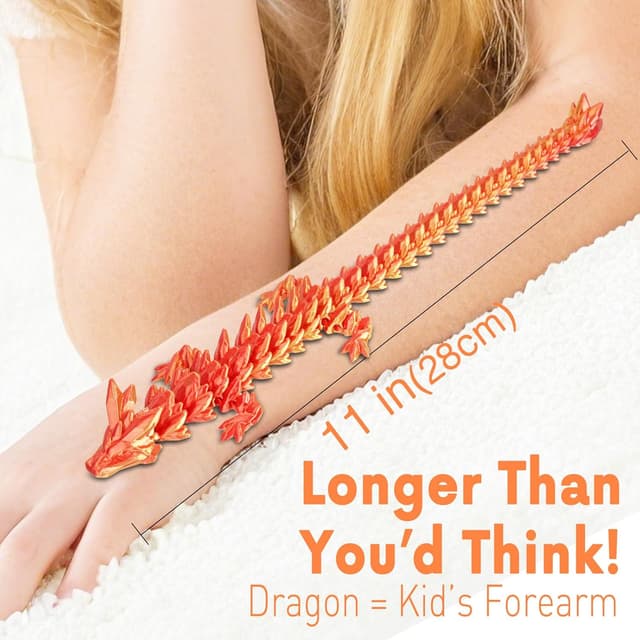 Detalle 2 de Olee Odee Kleine Dracheneier 3D-gedruckte Fidget-Spielzeuge (Orange-Rot) – Überraschung für Erwachsene & Kinder